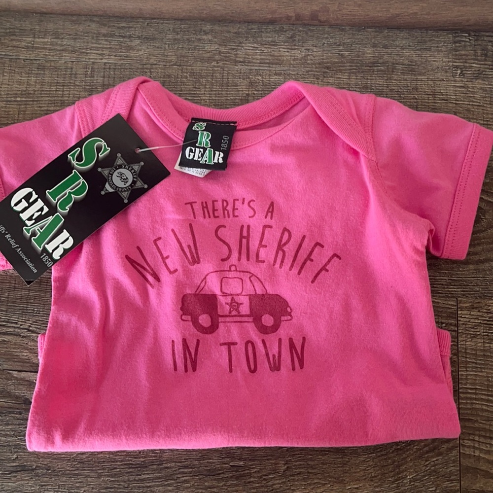 12 month - Official SRA Onesie - Pink “Sheriff”